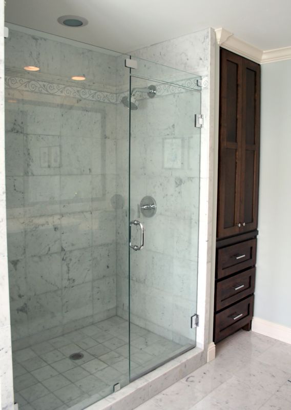 New Shower with Frameless Glass