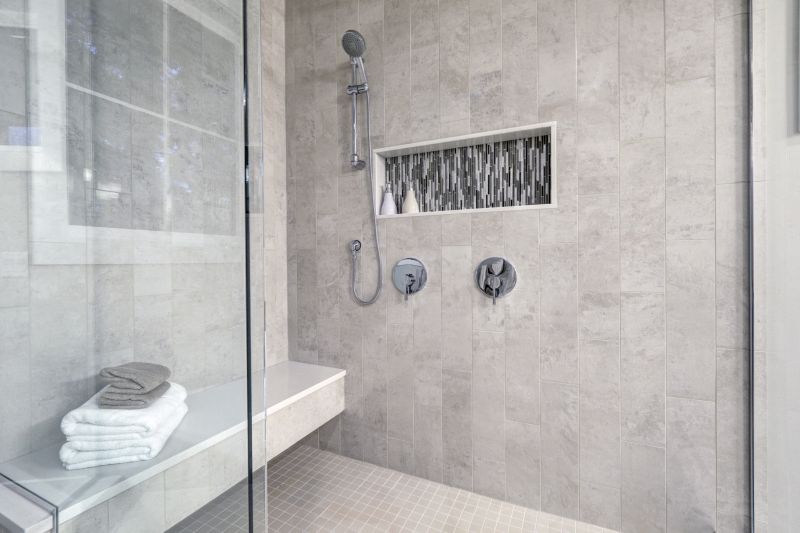 Elegant Shower with Custom Tile
